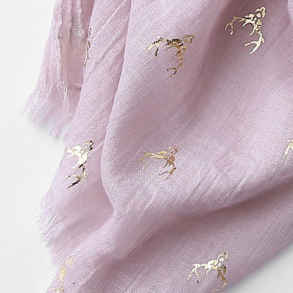 Christmas Elk Printing Cotton Linen Blend Long Scarf Casual Travel Warm Ethnic Scarves Shawls