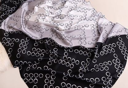 Fashion Contrast Long Silk Scarf Shawl Wrap for Women Ladies Girls 90x180