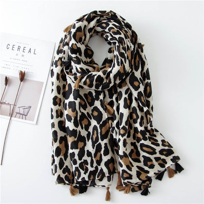 Leopard Print Infinity Long Scarf Wrap Shawl for Women Ladies Girls- 4 Colors