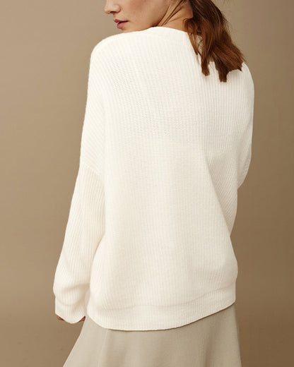 Women‘s Single-breasted Long Sleeve Sweater Cardigan