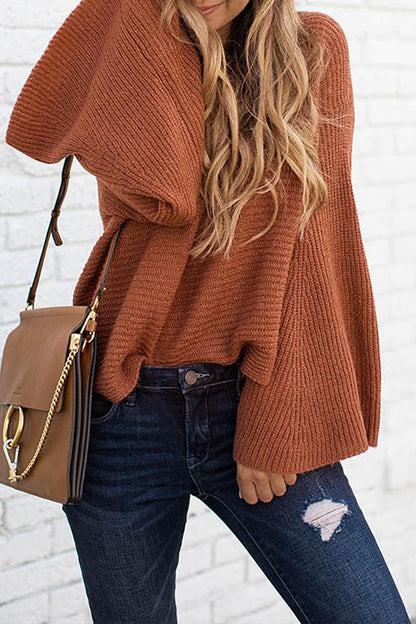 Women‘s Loose Bat Sleeve Sweater