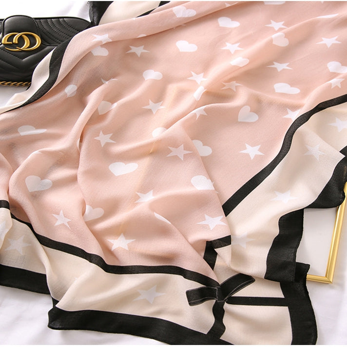Elegant Fashion Rosette Bow-knot Cotton Scarf Shawl Wrap for Women Ladies Girls 90x180