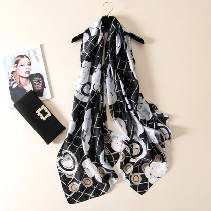 Vogue Silkly Scarf for Women Lightweight Classical Shawl Wraps Holiday Scarf Gift Scarves Women