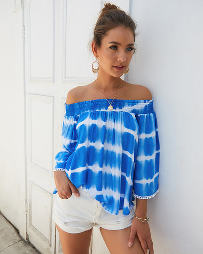 Women‘s One Off Shoulder Loose Shirt Blouse