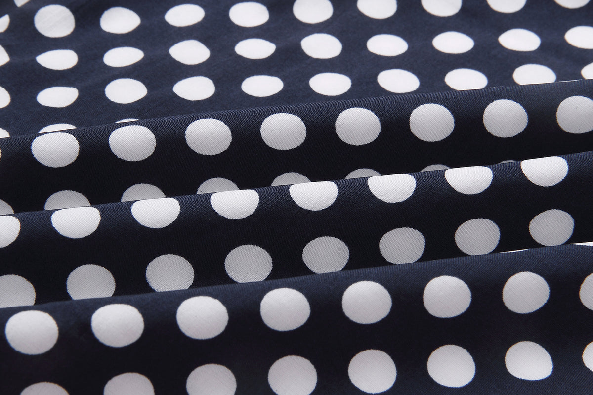 Polka Dot Print Lace-up Irregular Maxi Dress
