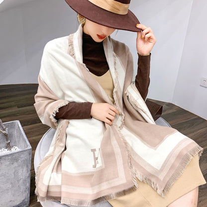 Tassel Warm Cashmere Thick Scarf Shawl Wrap for Women Ladies Girls 65x190