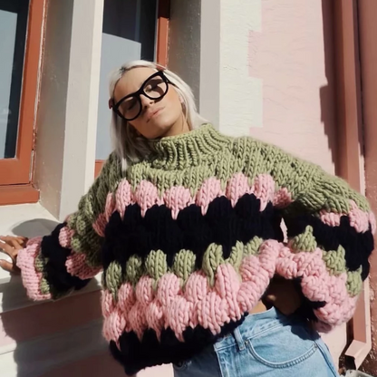 Women‘s Oversized Coarse Wool Sweater
