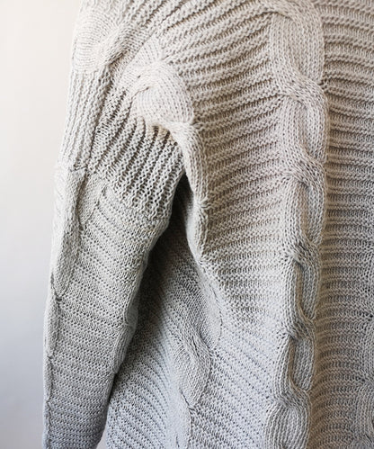 Solid Color Knit Long Cardigan Plus Size S-3XL