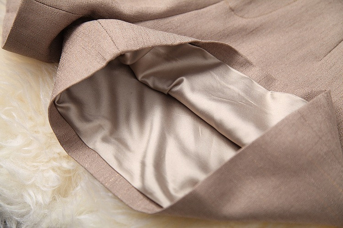 Splicing Silk Scarf Women's Blazer Shorts Two-piece Set