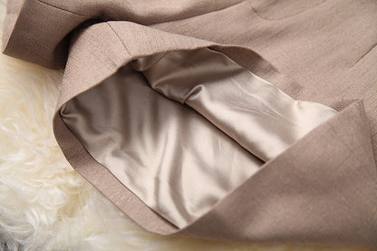 Splicing Silk Scarf Women's Blazer Shorts Two-piece Set