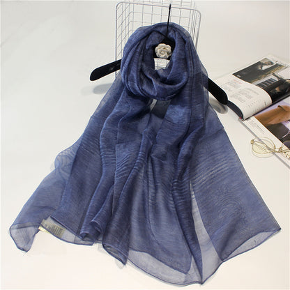 Real Silk Wool Long Scarf Shawl 90x200