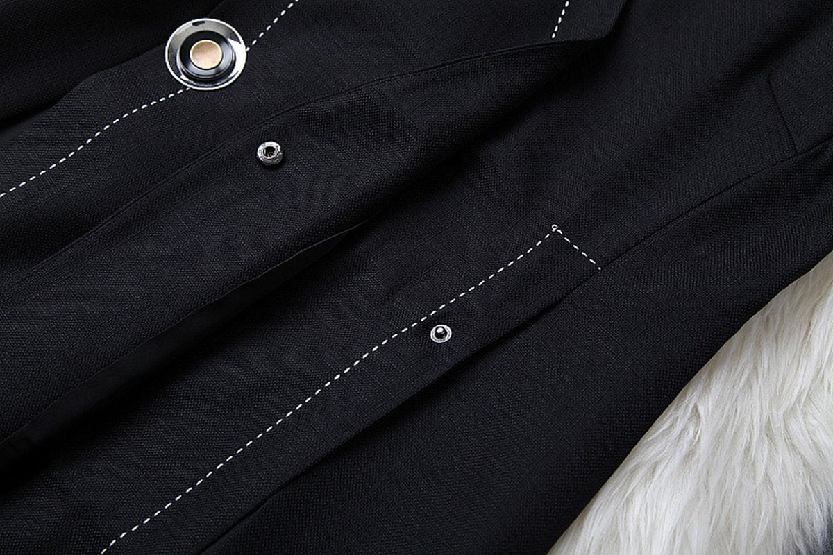V-neck Suit Double Buckle Vest Shorts Blazers Two-piece Set