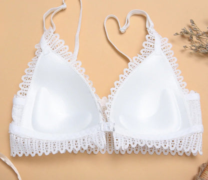 Lace Wireless Front Closure Lingerie Adjusted Plus Size Backless Bralette Bras Set
