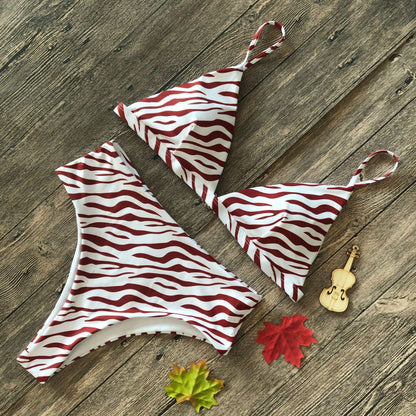 Fashion High Waist Printed Bikini Swimwear
