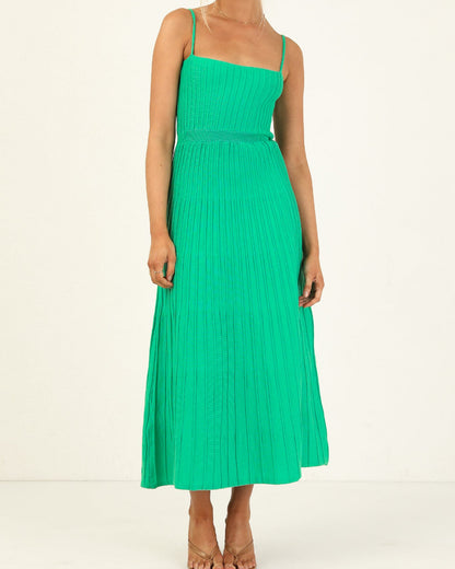 Stretch Ribbed Suspenders Knit Bodycon Maxi Dresses