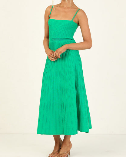 Stretch Ribbed Suspenders Knit Bodycon Maxi Dresses