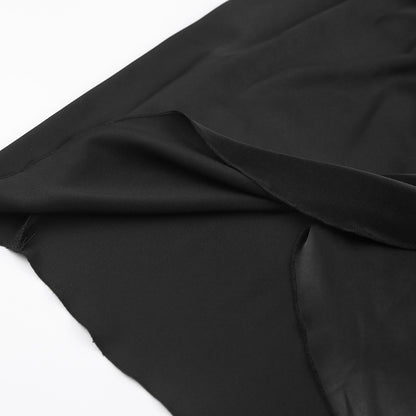 V-neck Pile Collar Satin Bodycon Mini Dresses