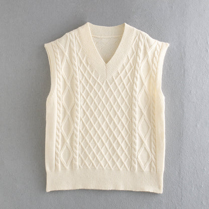 Knit V-neck Vest Sweaters Camis Tank Tops