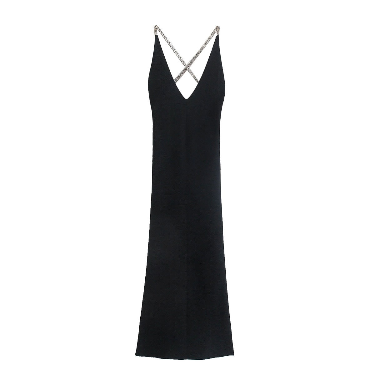 Backless Halter Knit Party Maxi Midi Dresses