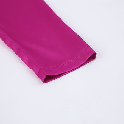 V-neck Satin Bodycon Mini Dresses