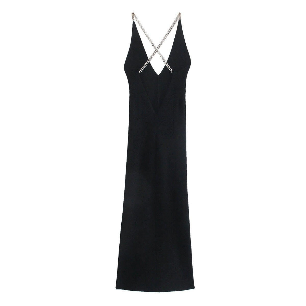 Backless Halter Knit Party Maxi Midi Dresses