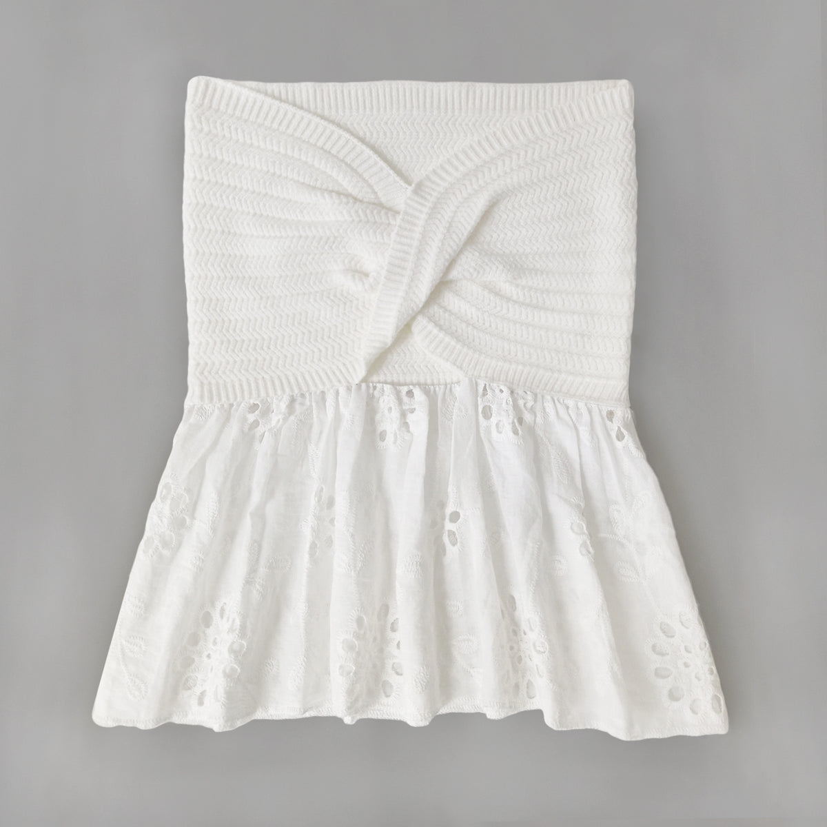 Floral Embroidery Knit Sweaters Blouses Tops