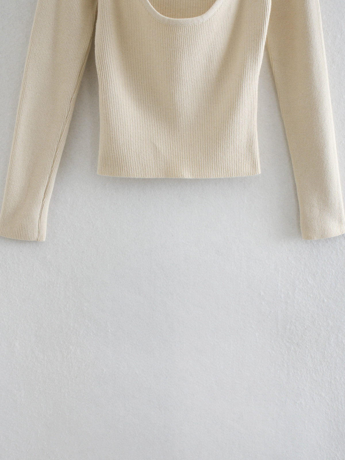 Knit Square Collar Sweaters Shirts Crop Tops Blouses