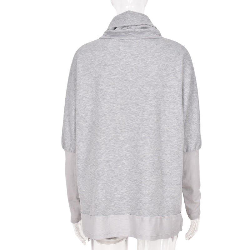 High Collar Long Sleeve Sweatshirts T-Shirts Blouses