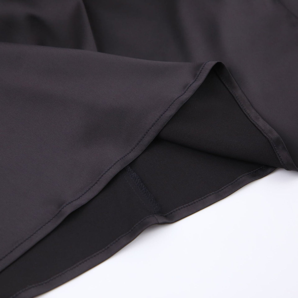 V-neck High Collar Satin Bodycon Mini Dresses