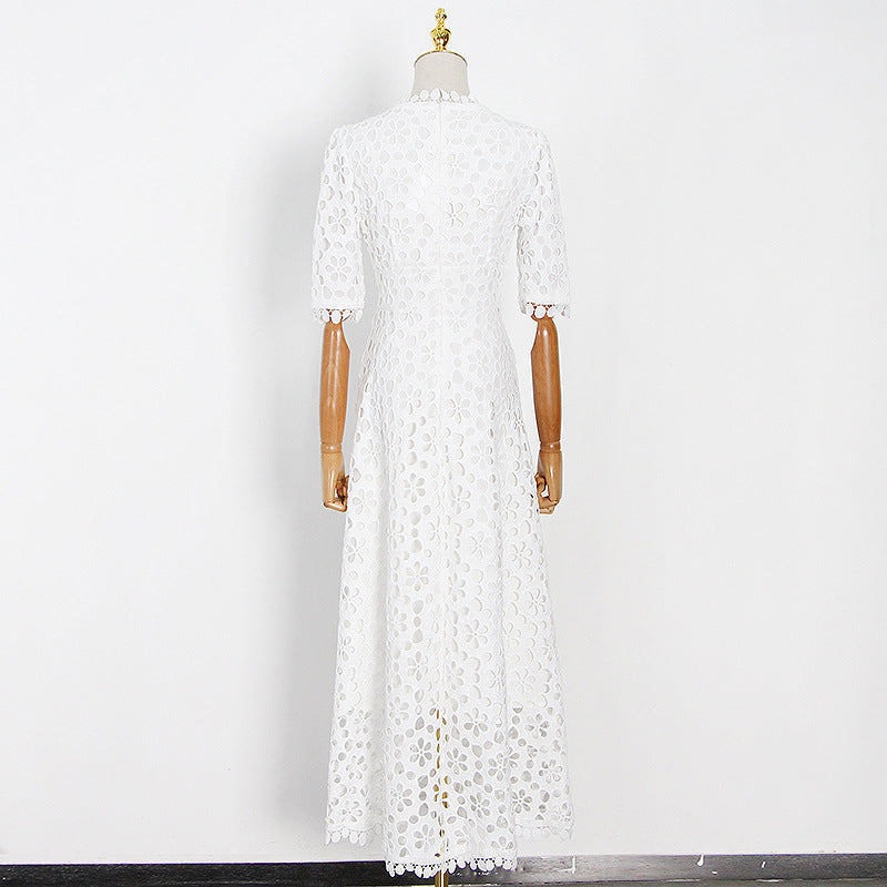 Party Lace Floral Flower Embroidery Maxi Midi Dresses