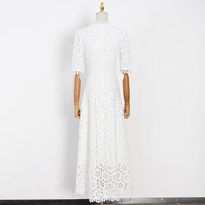 Party Lace Floral Flower Embroidery Maxi Midi Dresses