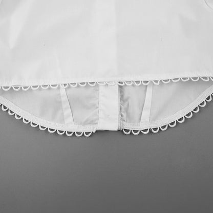 Elegant Single-breasted Mandarin High Collar Shirts Crop Tops