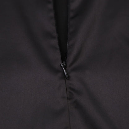 V-neck High Collar Satin Bodycon Mini Dresses