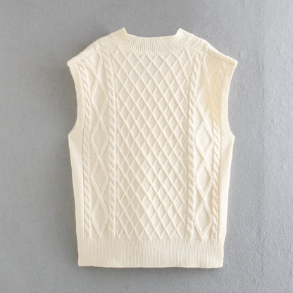 Knit V-neck Vest Sweaters Camis Tank Tops