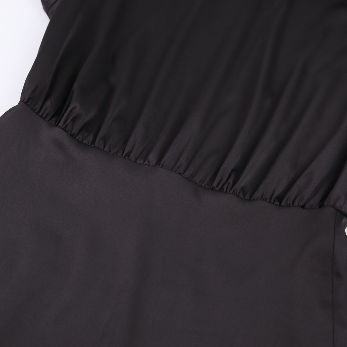 V-neck High Collar Satin Bodycon Mini Dresses