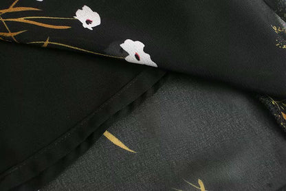 Vintage Backless Square Collar Floral Midi Dresses