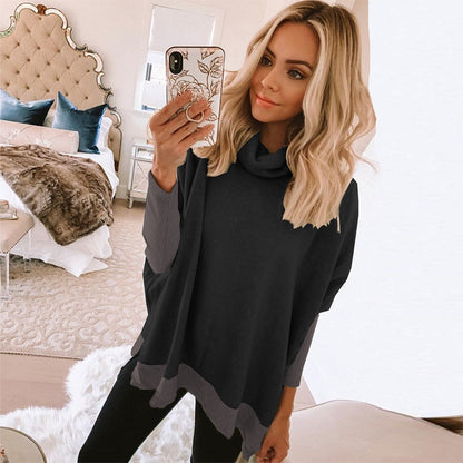 High Collar Long Sleeve Sweatshirts T-Shirts Blouses