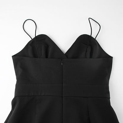 Party Backless Pocket Zipper Wide-leg Jumpsuits