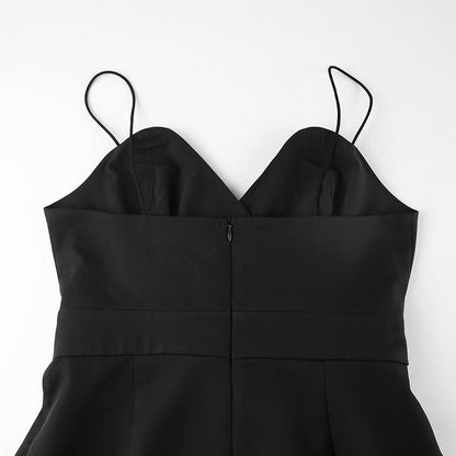 Party Backless Pocket Zipper Wide-leg Jumpsuits