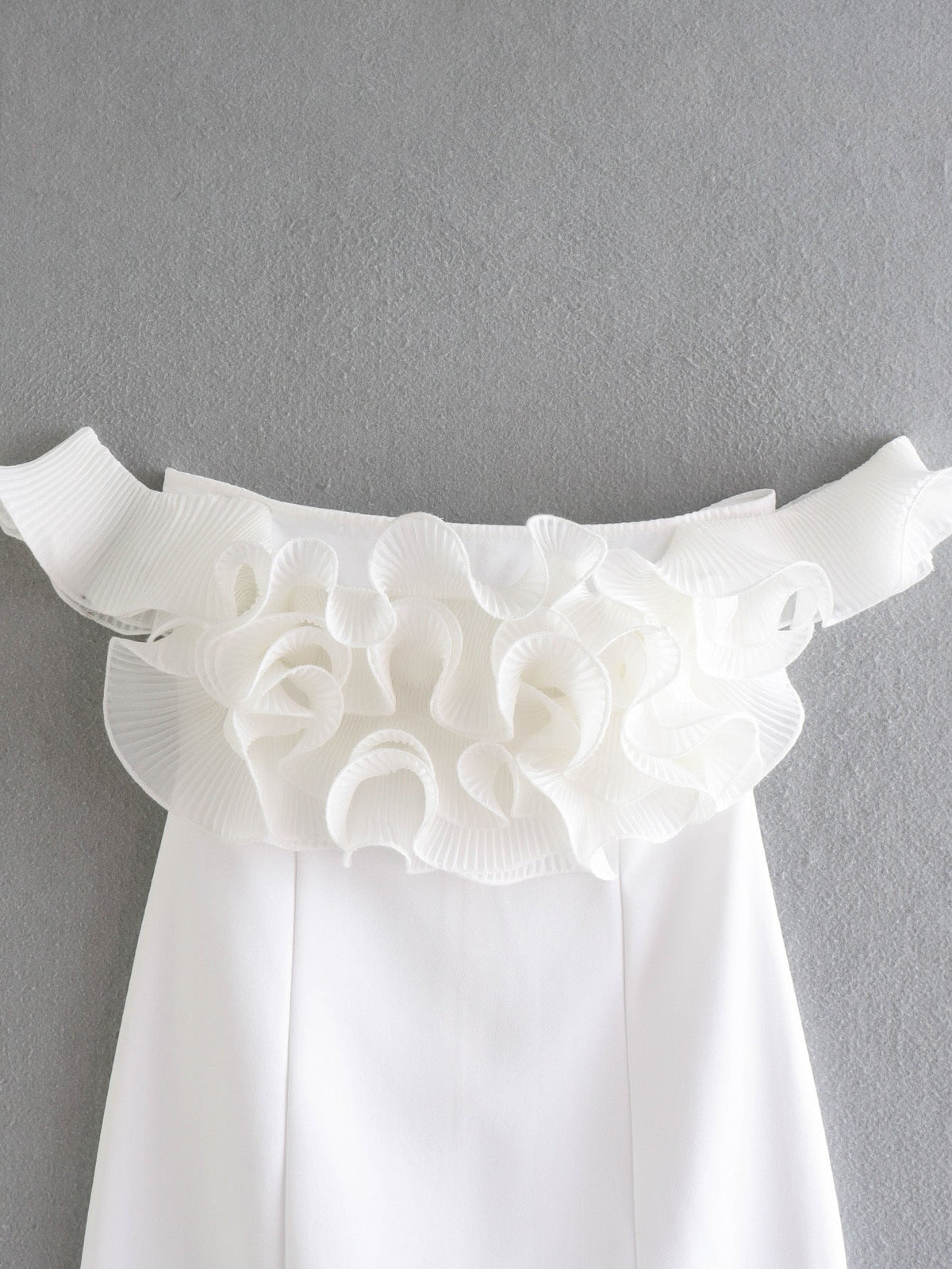 Off Shoulder Pleated Ruffles Bodycon Mini Dresses