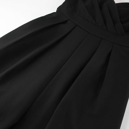 Party Backless Pocket Zipper Wide-leg Jumpsuits