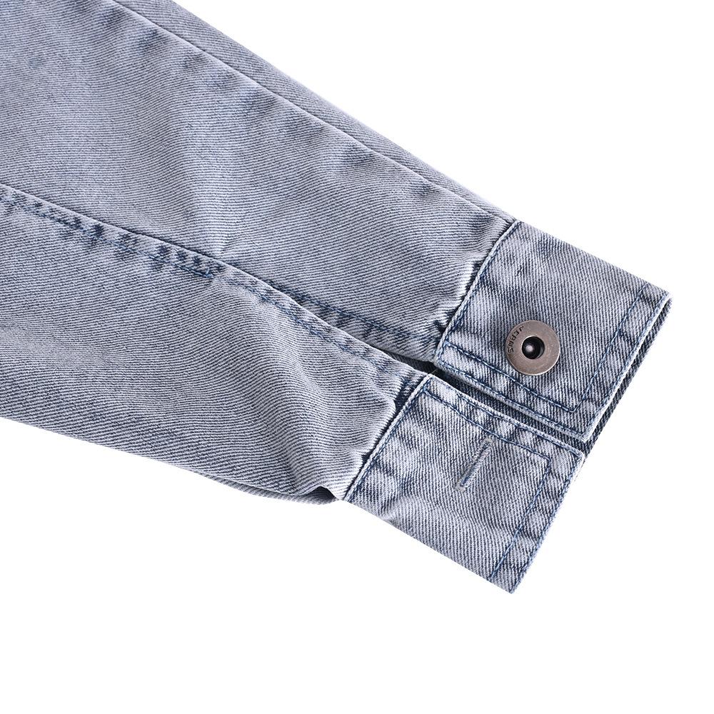 Casual Pile Collar Painting Tassel Denim Jacket Outerwear Cardigans