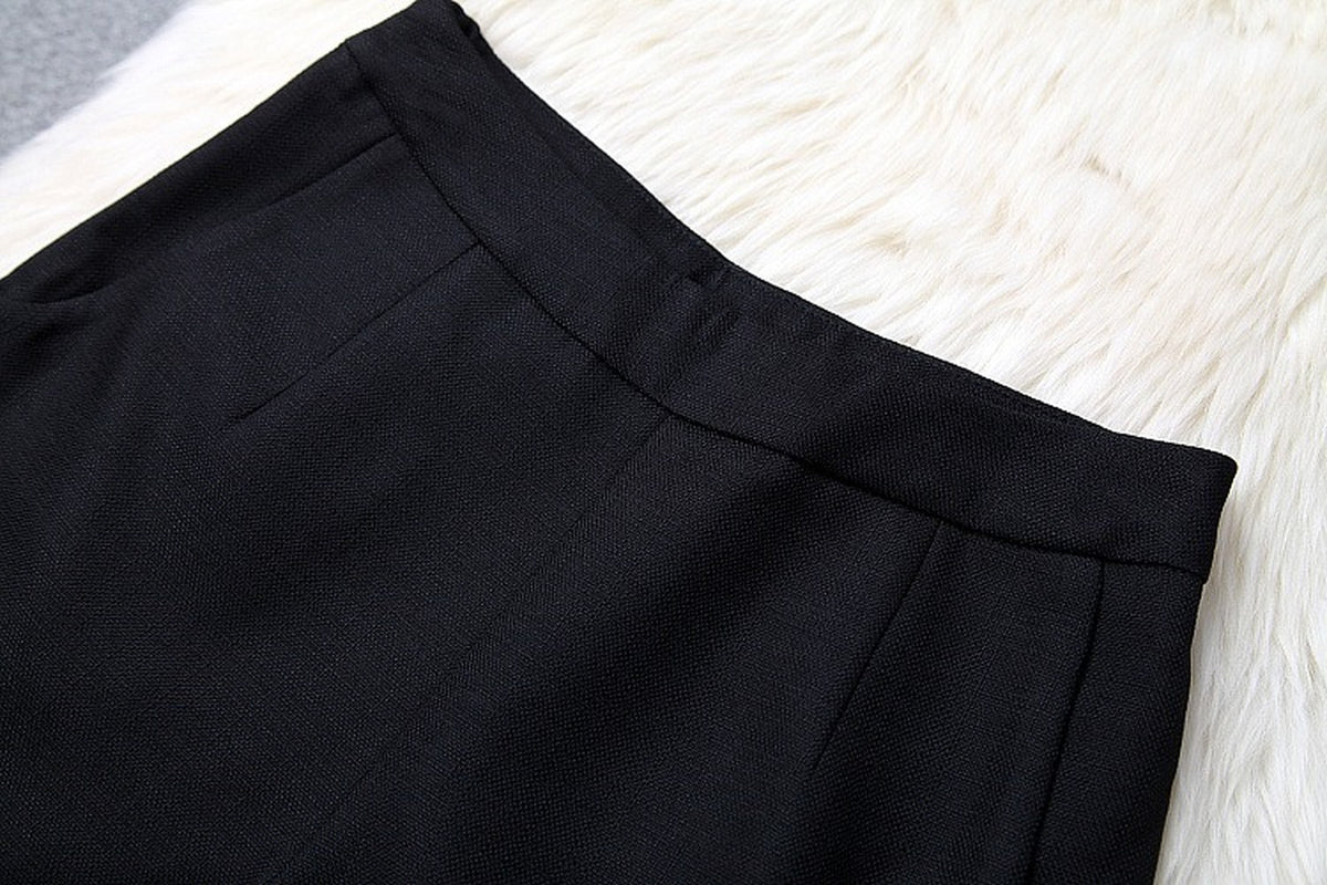V-neck Suit Double Buckle Vest Shorts Blazers Two-piece Set