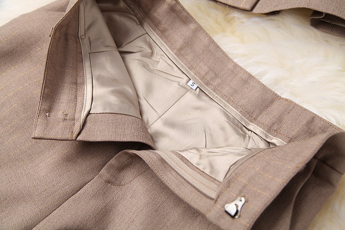 Splicing Silk Scarf Women's Blazer Shorts Two-piece Set