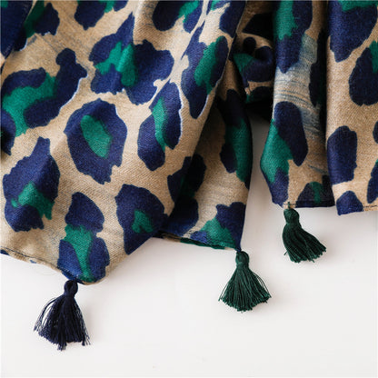 Leopard Print Infinity Long Scarf Wrap Shawl for Women Ladies Girls- 4 Colors