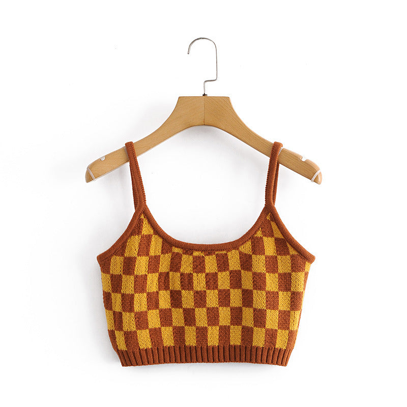 Single-breasted Vest Cardigans Sweaters Outerwear Tank Tops Two-piece Set