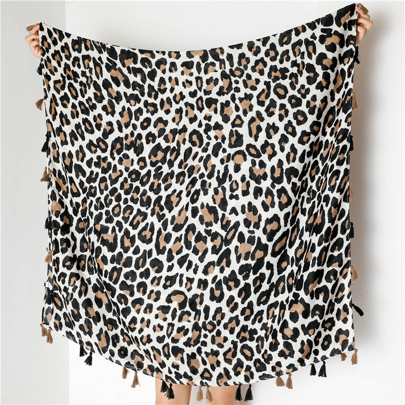 Leopard Print Infinity Long Scarf Wrap Shawl for Women Ladies Girls- 4 Colors