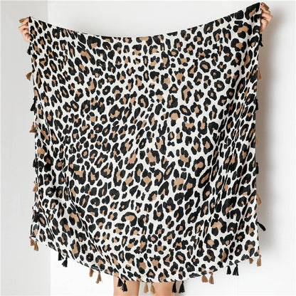 Leopard Print Infinity Long Scarf Wrap Shawl for Women Ladies Girls- 4 Colors