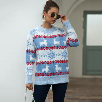 Christmas Snowflake Long Sleeve Sweater