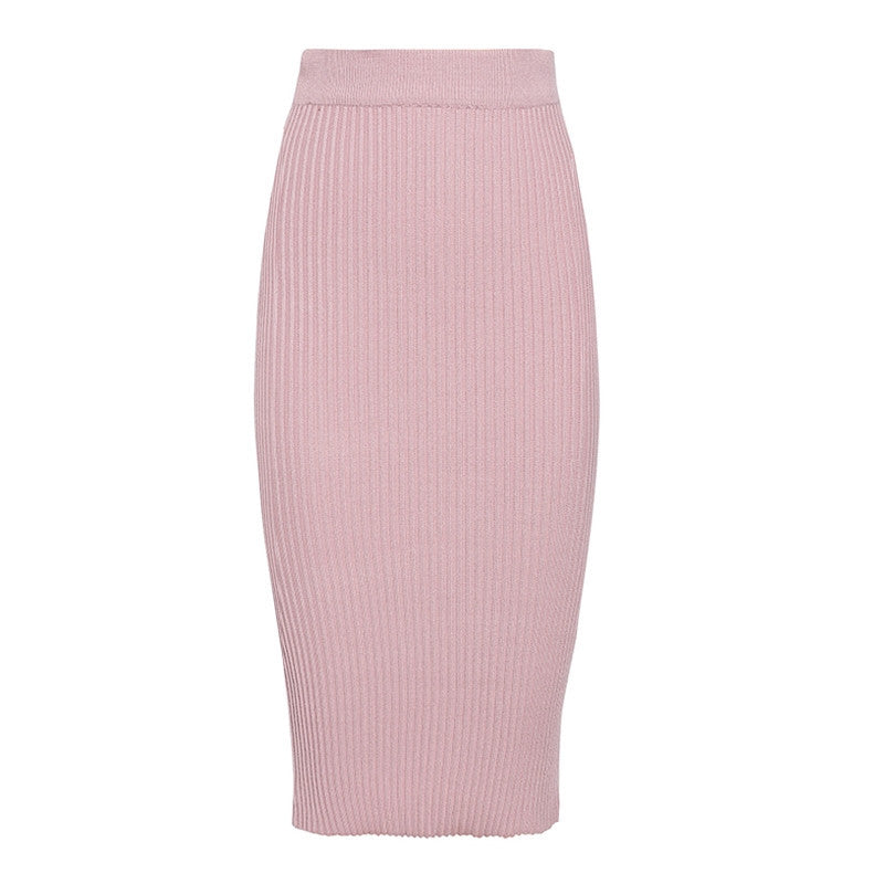 Deep V-neck Elegant Sweater and Bodycon Midi Dresses Two-piece Set